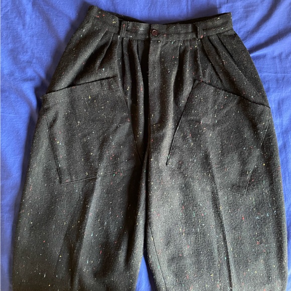 Special Vintage Wool Pants with Unique Pockets - Picture 2 of 10